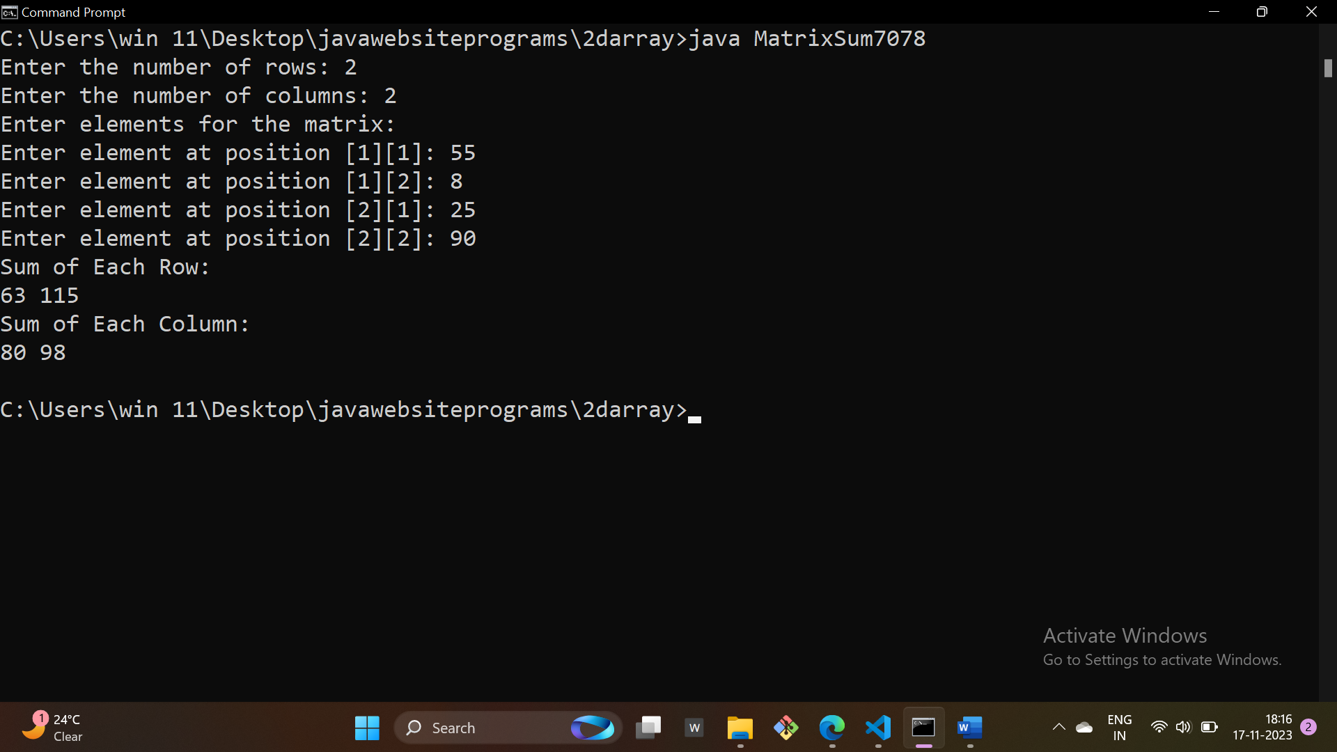 output